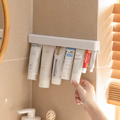 Wall-Mounted Toothpaste & Bathroom Organiser