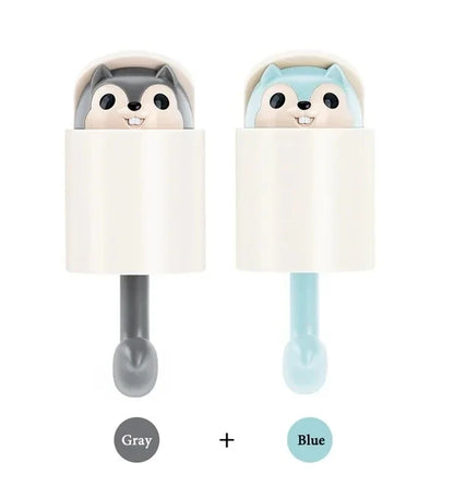 Cute Squirrel Surprise Wall Hook (2pcs)