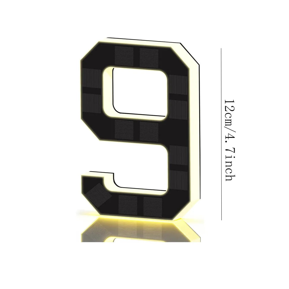 SolarGlow LED House Number Light