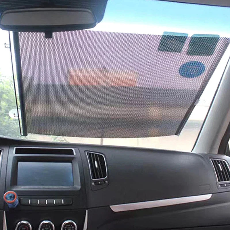 Retractable Sunshade Roller Curtain with Suction Cups