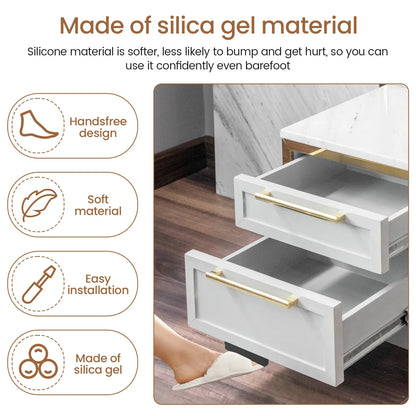 StepPull Hands-Free Cabinet Foot Handle | Stick-On Drawer Opener for Kitchen & Trash Cabinets