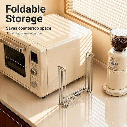 BinMate – Foldable Stainless Steel Bag Holder 🗑️✨