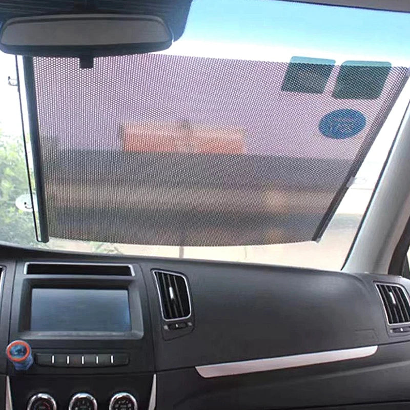 Retractable Sunshade Roller Curtain with Suction Cups
