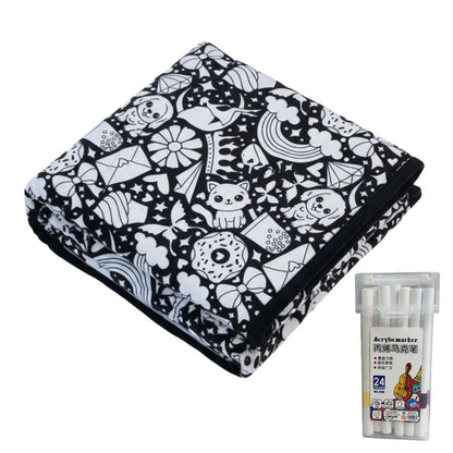 ColorCozy - DIY Color Your Own Fuzzy Blanket with 24 Markers