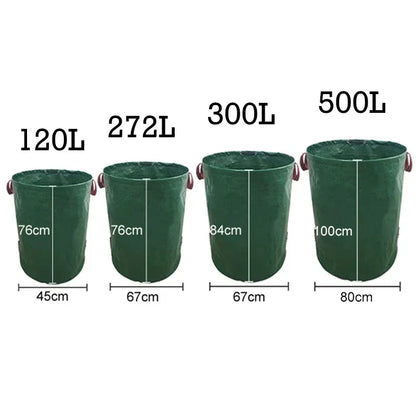 Garden Yard Waste Bag with Lid – Foldable Leaf Collection Storage