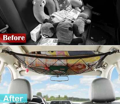 Car Ceiling Storage Net – Double-Layer Roof Organiser