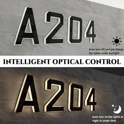 SolarGlow LED House Number Light