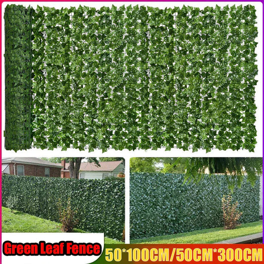Artificial Green Leaf Fence Panels