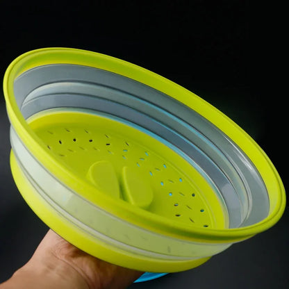 Microwave Splatter Cover - Heating Folding Silicone Lid for Cooking & Fresh Keeping