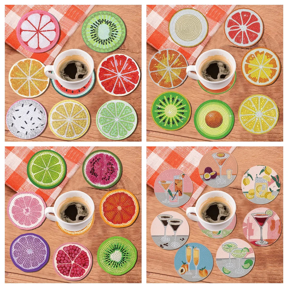 SparkleCoasters – Craft Your Own Diamond Painting Coasters! 💎🍋