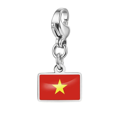 Personalised Country Flag Keychain & Bag Charm